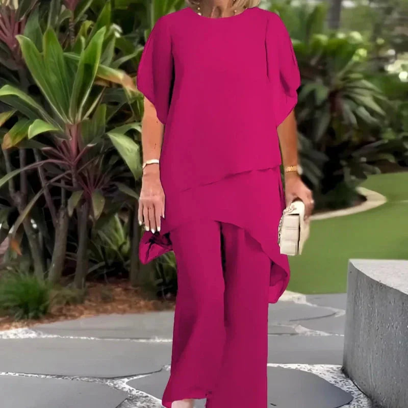Idony™ | Draped Palazzo Pants Set