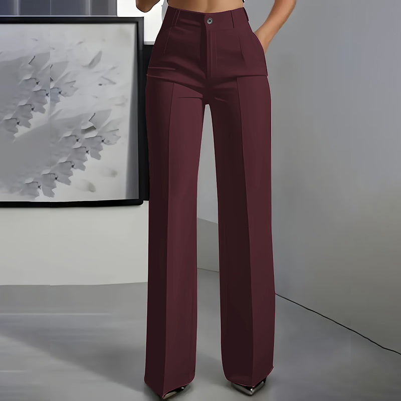 Danaro™ | High-Waisted Straight-Leg Trousers
