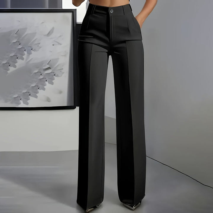 Danaro™ | High-Waisted Straight-Leg Trousers