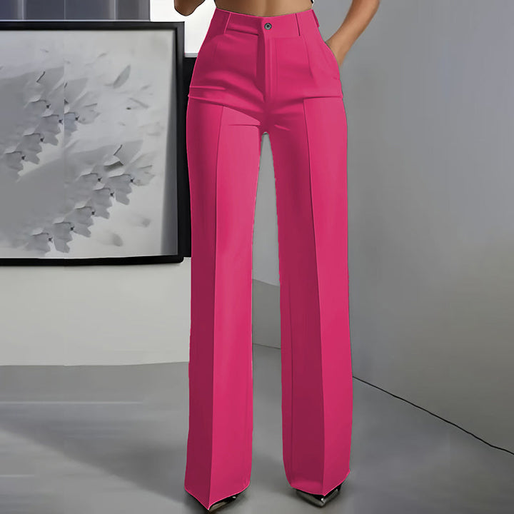 Danaro™ | High-Waisted Straight-Leg Trousers