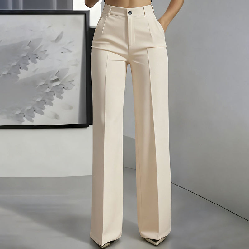 Danaro™ | High-Waisted Straight-Leg Trousers