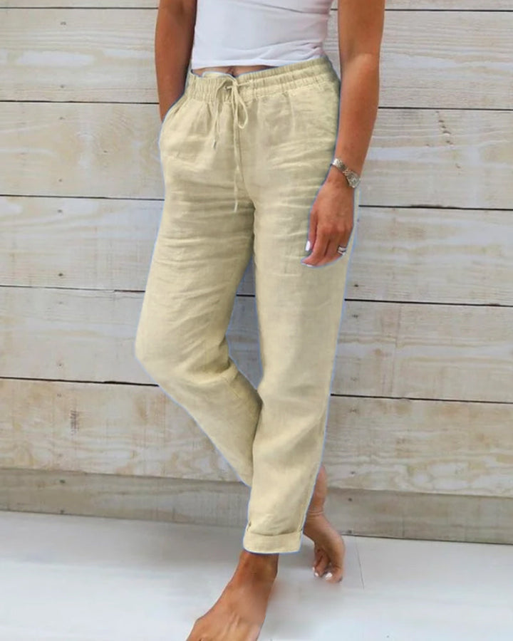 Nerissa™ | Cotton-Linen Wide-Leg Pants