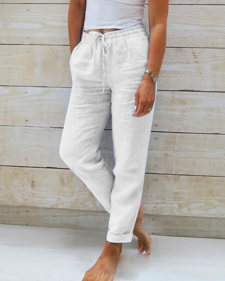 Nerissa™ | Cotton-Linen Wide-Leg Pants