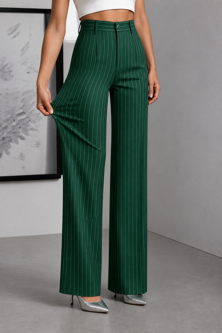 Nerys™ | Pinstripe Wide-Leg Trousers