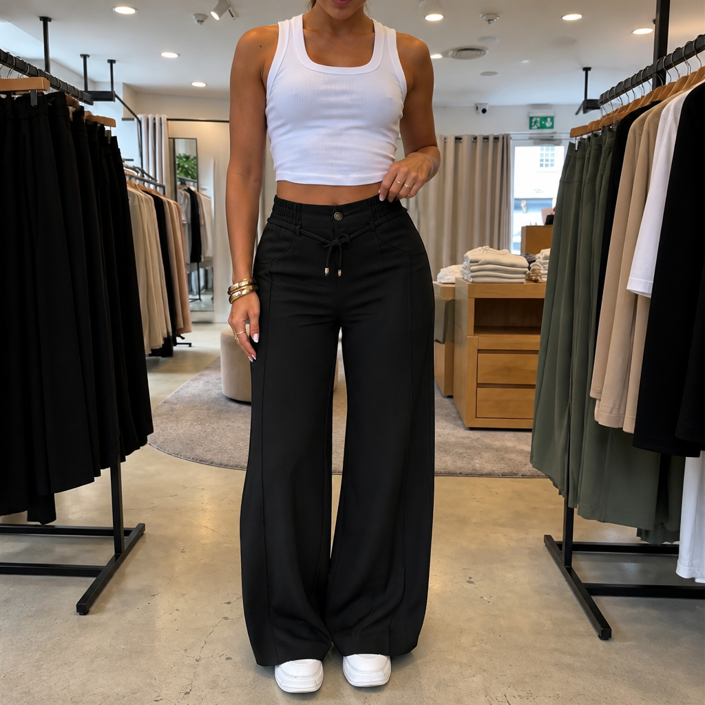 Tamsin™ | Drawstring Wide-Leg Trousers