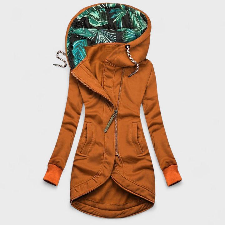 Orange waterproof winter coat