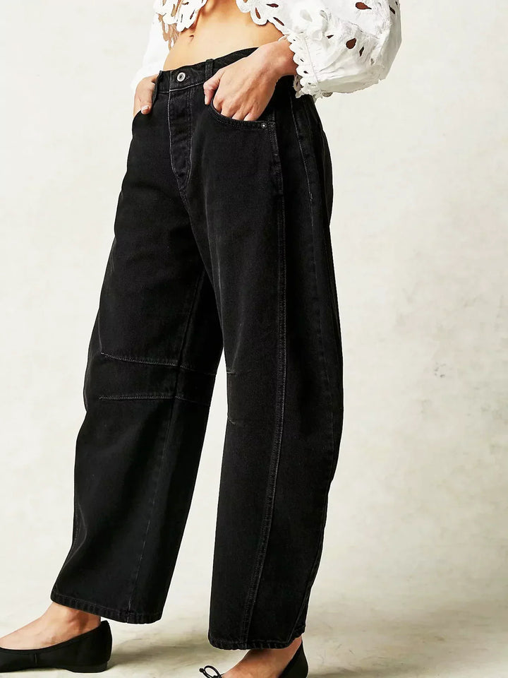 Olympia™ | Leopard Print Wide-Leg Jeans