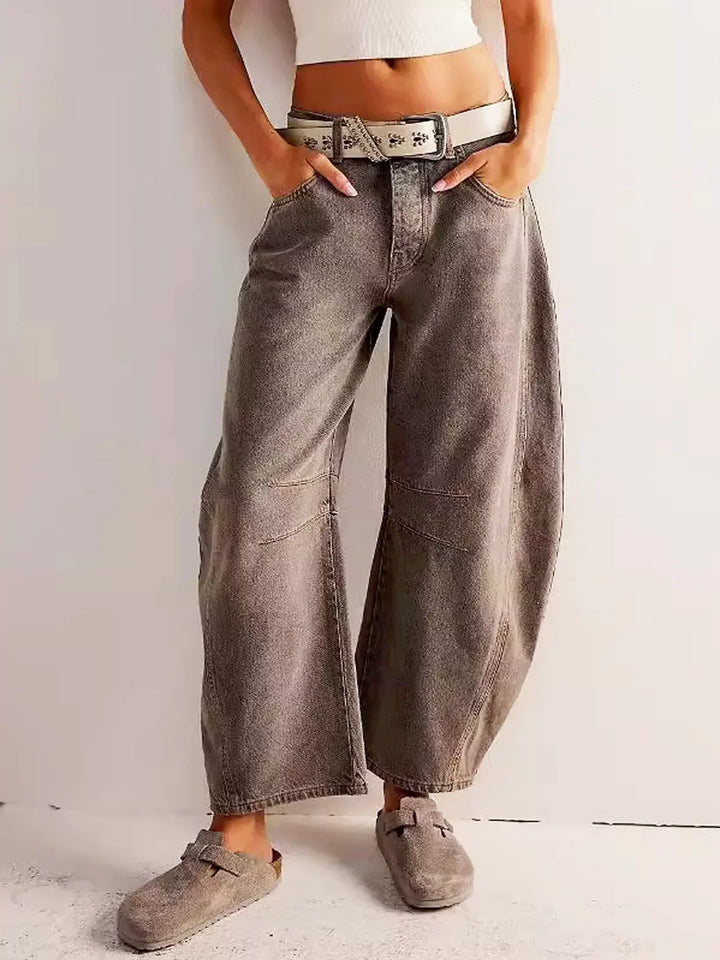 Olympia™ | Leopard Print Wide-Leg Jeans