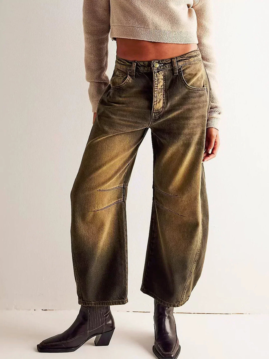 Olympia™ | Leopard Print Wide-Leg Jeans