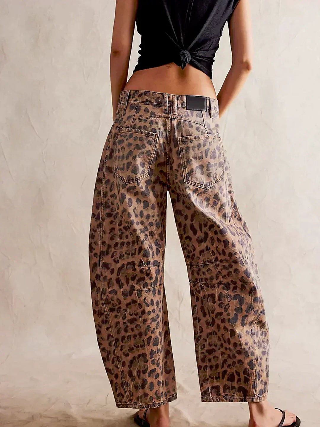 Olympia™ | Leopard Print Wide-Leg Jeans