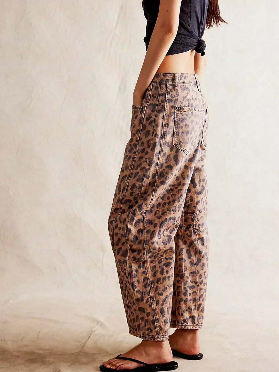 Olympia™ | Leopard Print Wide-Leg Jeans