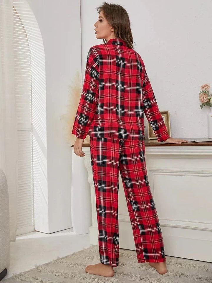 Yara | Women's Red Plaid Pajama Set